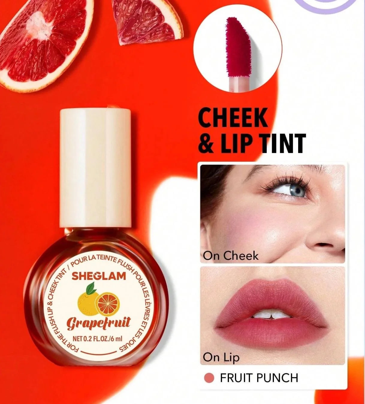 Sheglam Lip & Cheek Tint-( Grape Fruit )