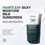 Anua Heartleaf Silky Moisture Sun Cream 50mL + 10mL Special Set