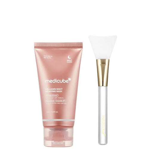 Medicube Night Wrapping Peel Off Facial Mask With Jelly Brush
