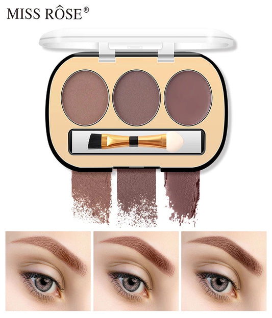 Miss Rose 3 Colors Eyebrow Powder