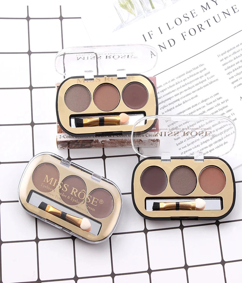 Miss Rose 3 Colors Eyebrow Powder