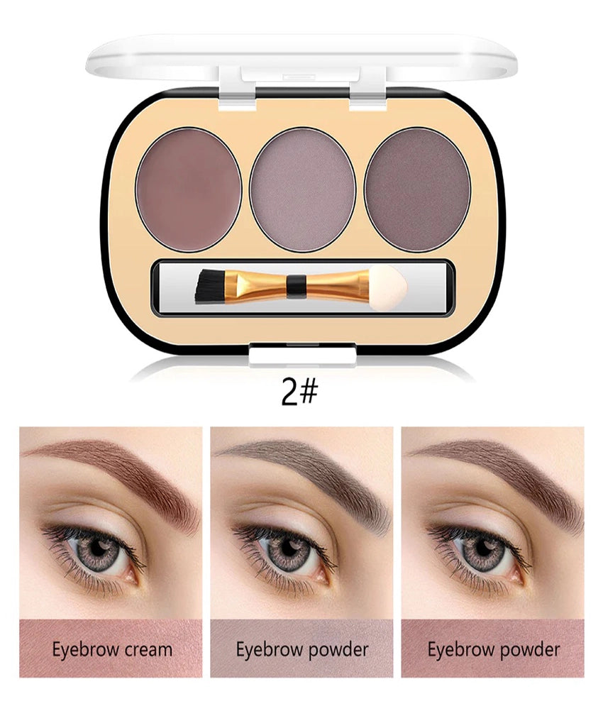 Miss Rose 3 Colors Eyebrow Powder