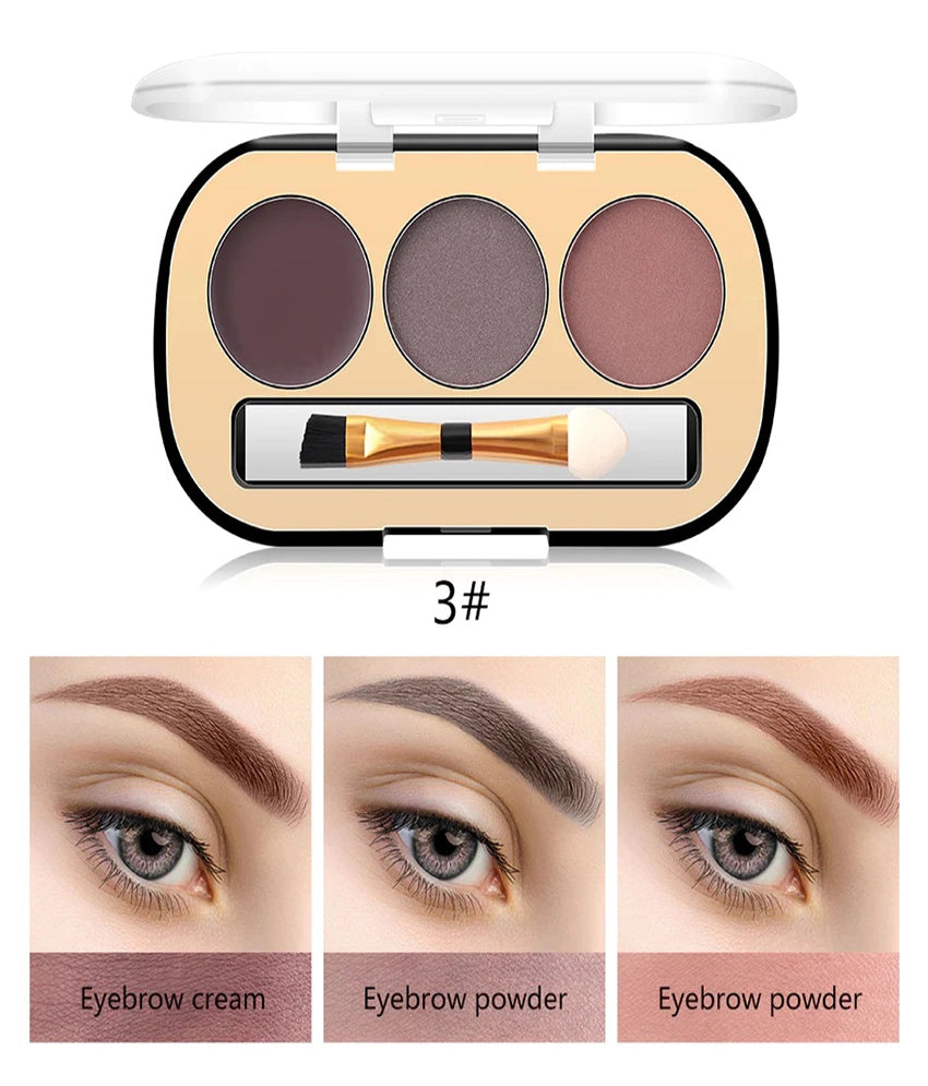 Miss Rose 3 Colors Eyebrow Powder