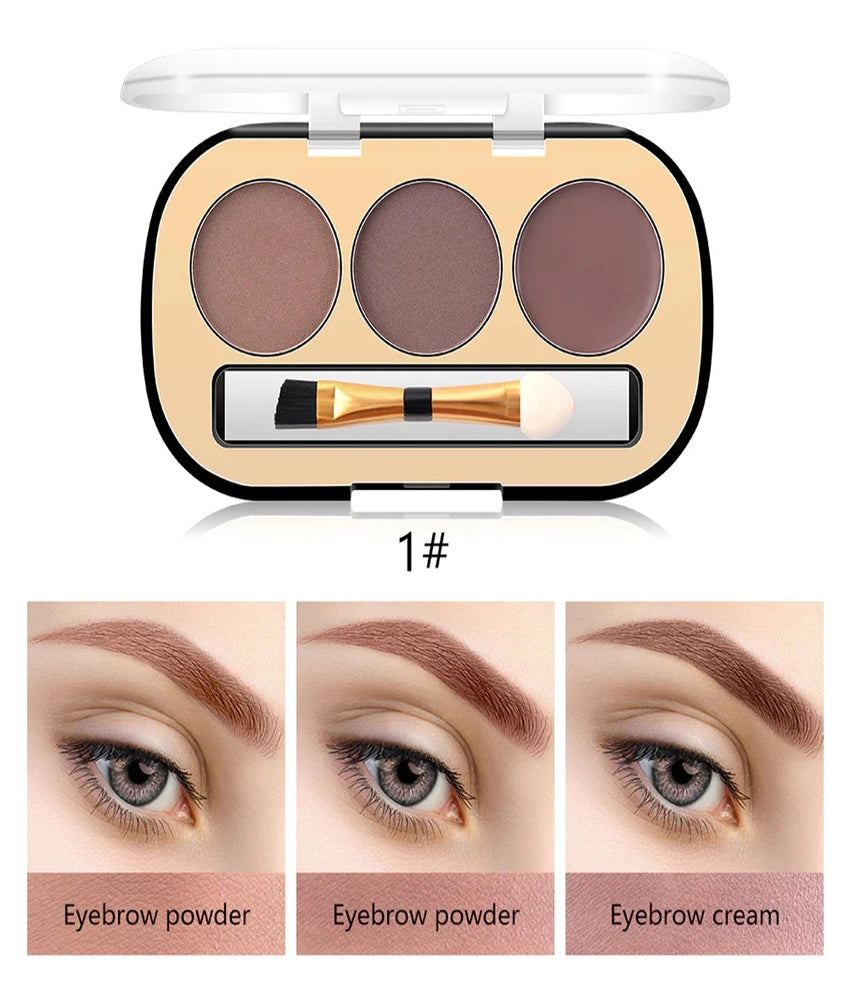 Miss Rose 3 Colors Eyebrow Powder