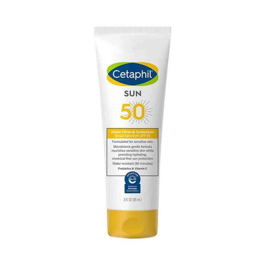 CETAPHIL SHEER MINERAL SUNSCREEN BROAD SPECTRUM SPF 50 ( BEST FOR SENSITIVE SKIN )