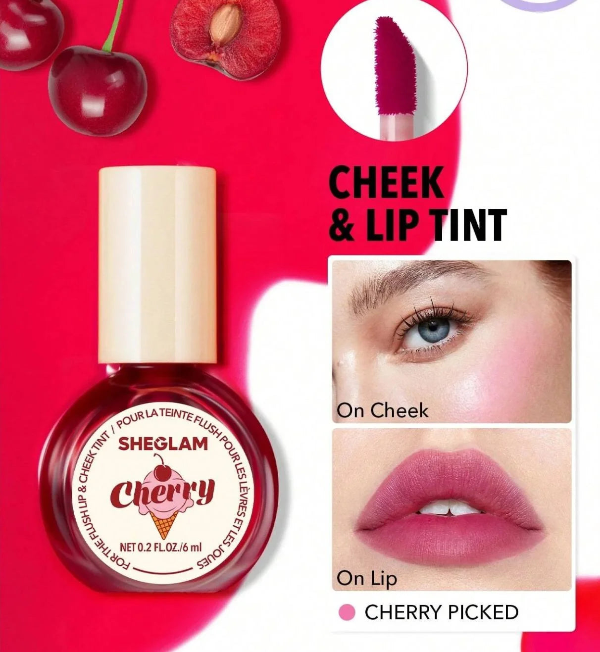 Sheglam Lip & Cheek Tint- ( Cherry Picked )