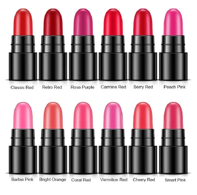 Bio Aqua 12 Colors Mini Lipsticks Pack