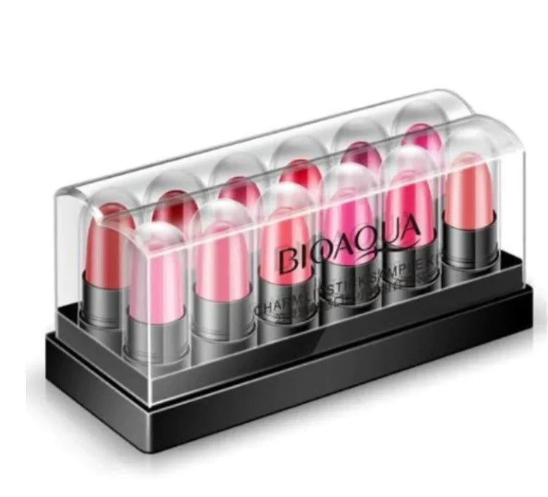 Bio Aqua 12 Colors Mini Lipsticks Pack